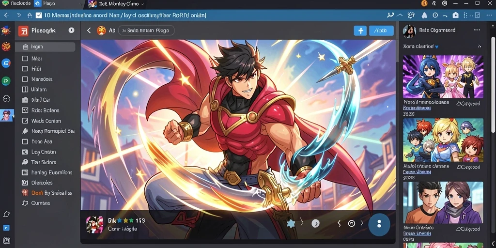 idagame - Screenshot menunjukkan berbagai karakter yang dapat dimainkan.